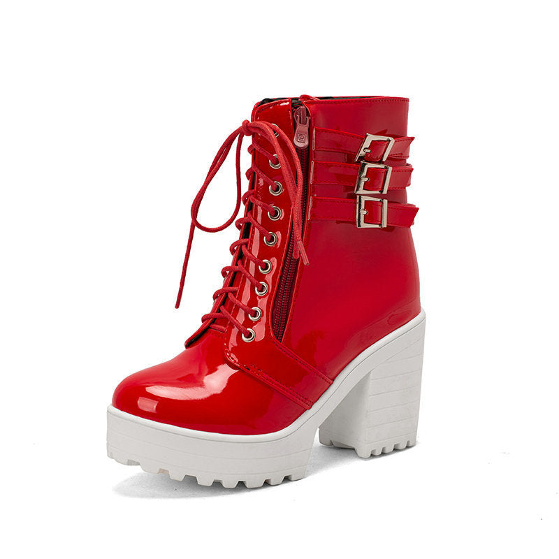 Thick Heeled Short Boots