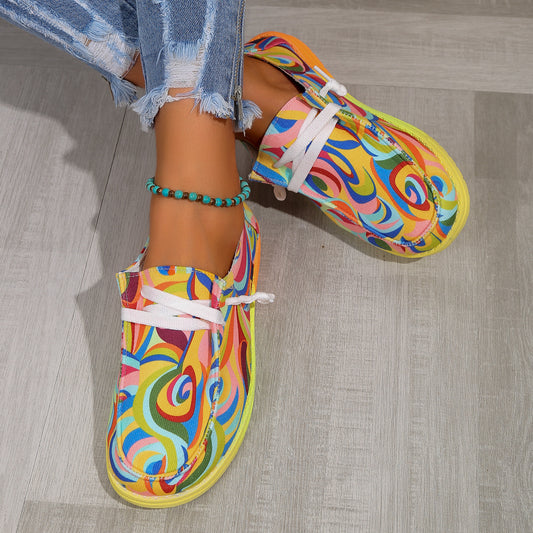 Canvas Flat Pumps