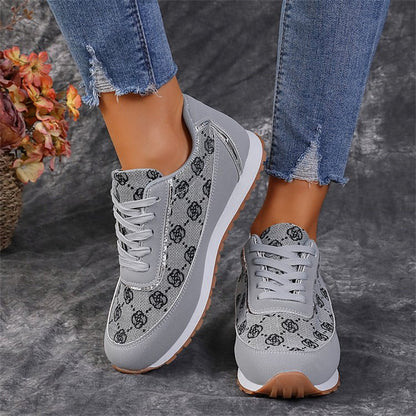 Print Lace-up Sneakers