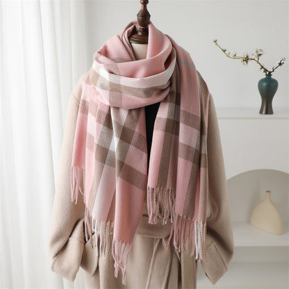 Cashmere Plaid Shawl Unisex Scarf