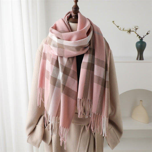 Cashmere Plaid Shawl Unisex Scarf