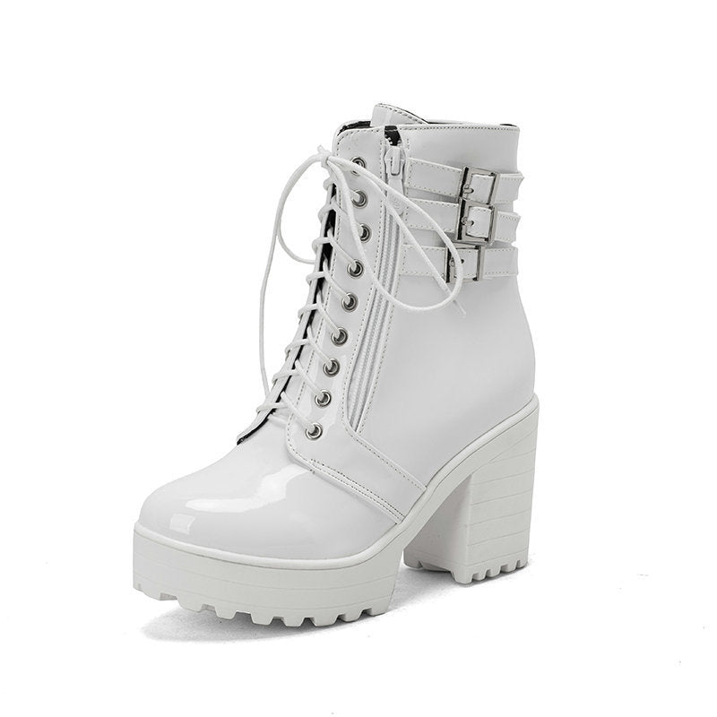 Thick Heeled Short Boots