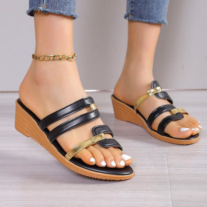 Casual Wedge Platform Slippers