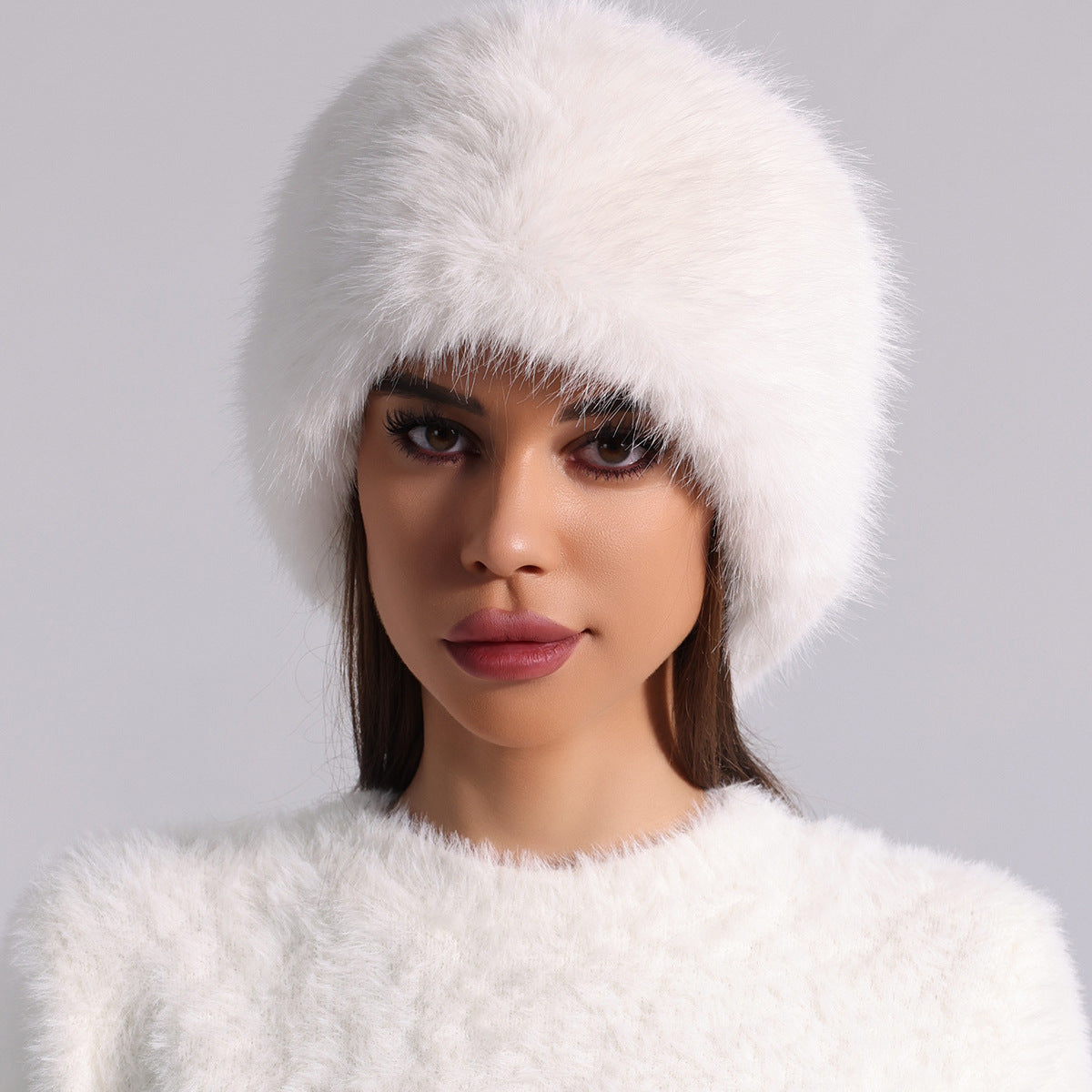 Fur Ball Woolen Thickened Hats