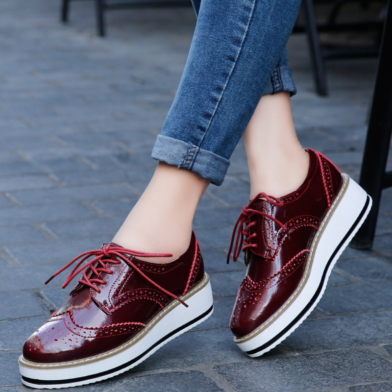 Lace-up Flats British Style Shoes