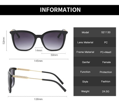 Metal Hollow Vintage Street Shot Sunglasses