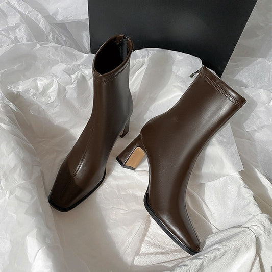 Brushed Short Ankle Boots