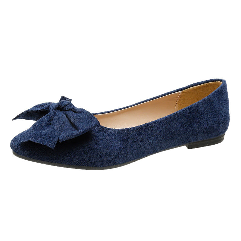 Big Bow Flat Pointed-toe Low-Heel Shoes