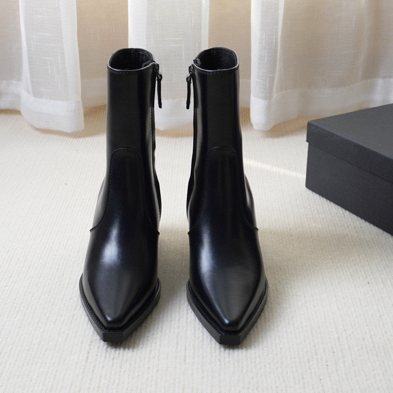 Pointed Toe Heel Boots