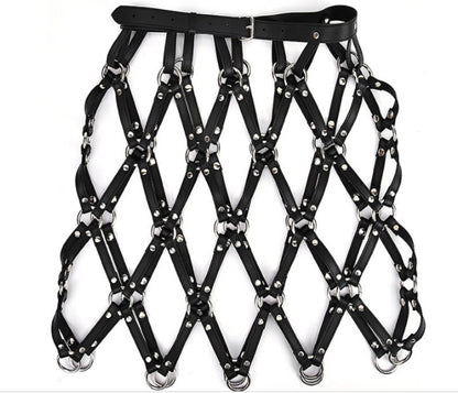 Body Cage Harness Hollow Out Leather Belt