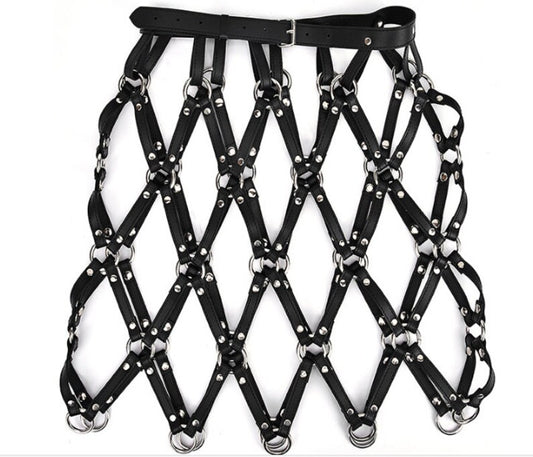 Body Cage Harness Hollow Out Leather Belt