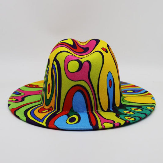 Printed Jazz Fedora Hat 