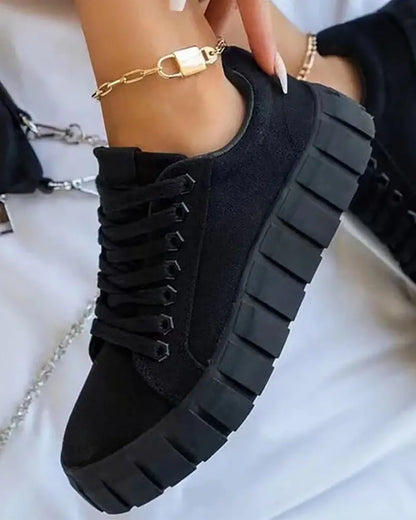 Lace-up Platform Sneakers