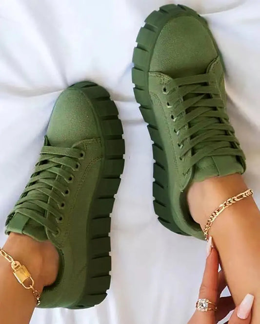 Lace-up Platform Sneakers